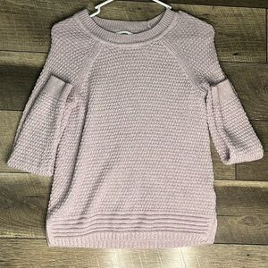 pale purple, knitted, long sleeve